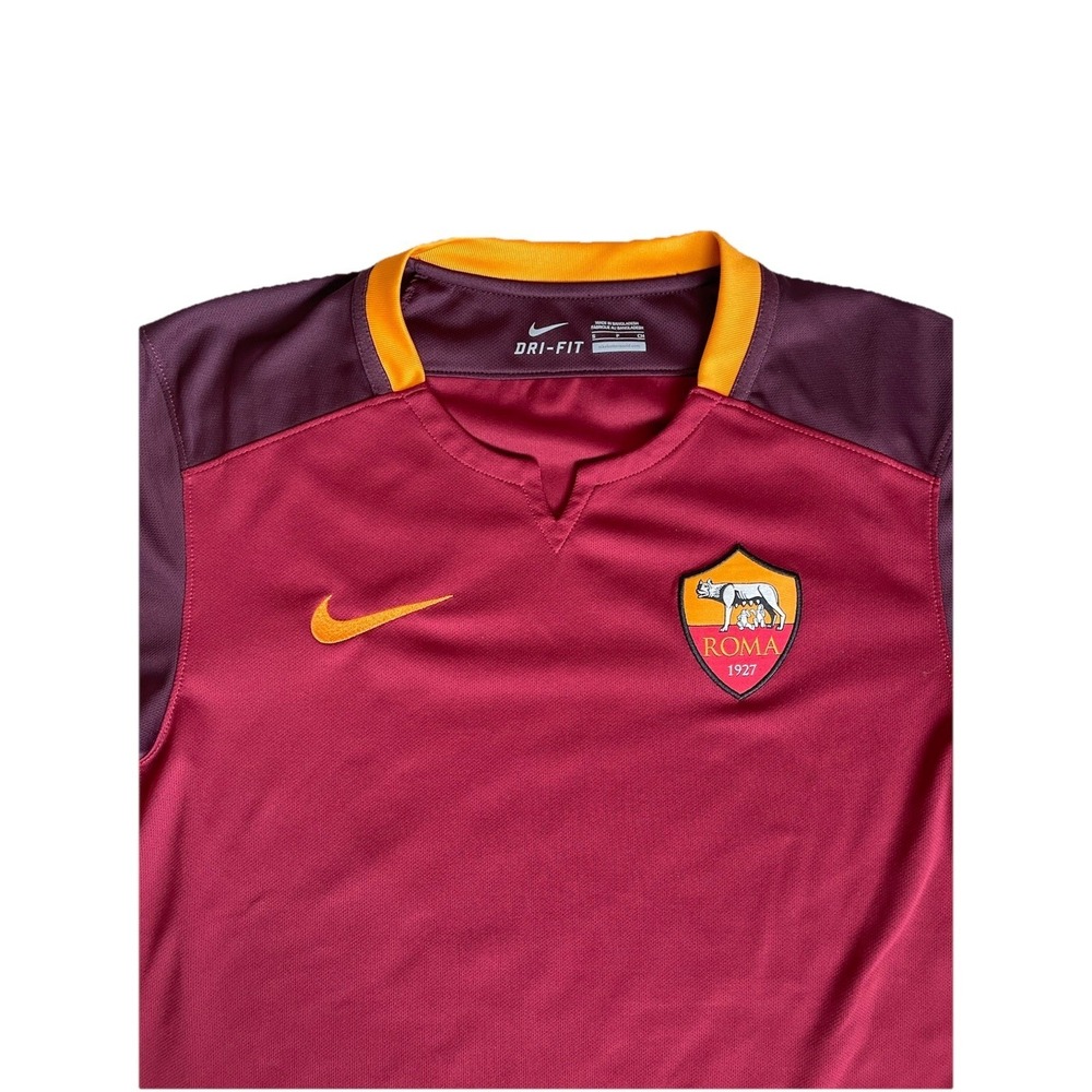 Nike Dri Fit AS‎ Roma 2015 Home Jersey Size Small Soccer Authentic 056745137
